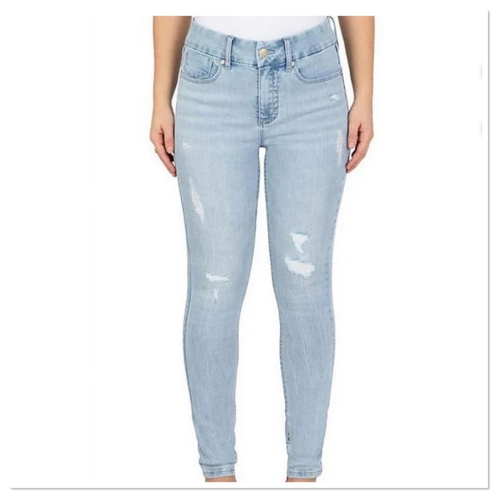 Seven7 Women’s High Rise Tummyless Slimming Control Panel Skinny Jeans